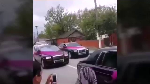 Кортеж со свадьбы племянника Рамзана Кадырова. смотреть онлайн