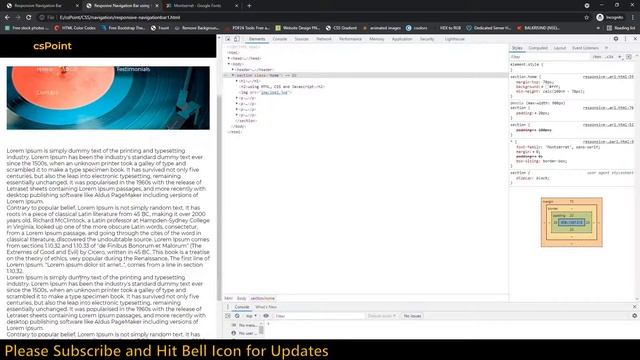 Responsive Navigation Menu Bar using HTML CSS & JavaScript | csPoint смотреть онлайн