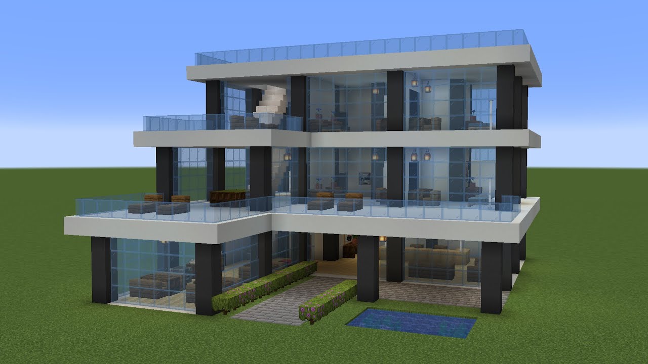 Майнкрафт - Как построить современный отель. Minecraft . смотреть онлайн