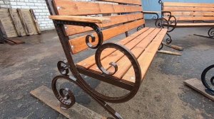 СКАМЕЙКА из ПРОФИЛЬНОЙ ТРУБЫ. Шикарная Садовая Лавочка из Металла. Кованая скамейка.