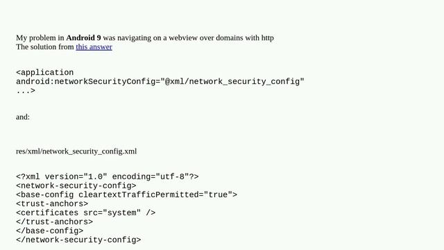 Android 8: Cleartext HTTP traffic not permitted смотреть онлайн