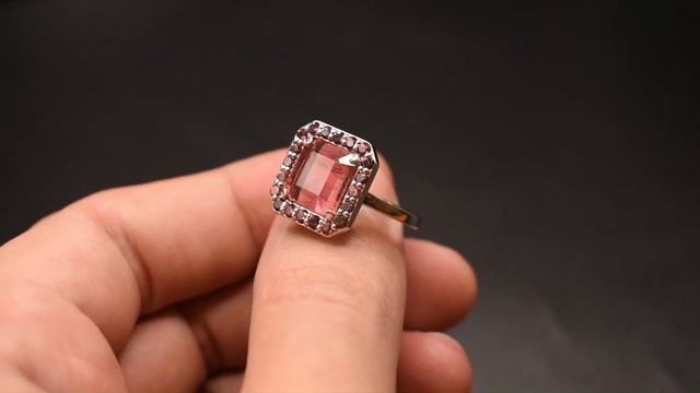 Кольцо "Гамма": Турмалин 3.89 ct. и Шпинель. 100% природные камни смотреть онлайн