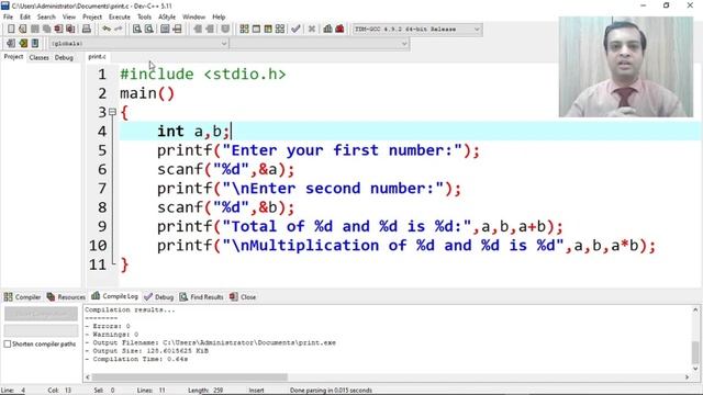 C Programming Practical Part-2 || Scanf and If || Std 10 Computer C language practical смотреть онлайн