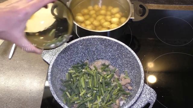 Свинина с сычуаньским перцем и чесночными стрелками. смотреть онлайн