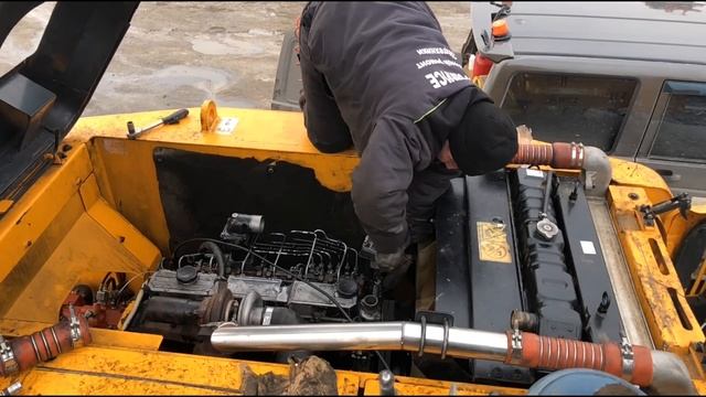 Hyundai R200w-7| Кап. ремонт ДВС / установка . смотреть онлайн