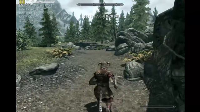 The Elder Scrolls V: Skyrim on Surface Pro 3 Gaming on intel hd 4200 Gameplay setting смотреть онлайн