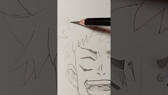 Итадори Юдзи простым карандашом