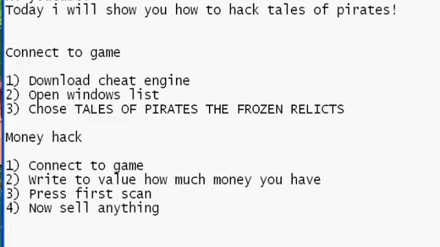 Tales Of Pirates cheat смотреть онлайн