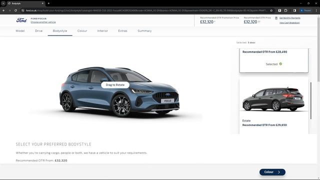 Ford Focus Active X Website build & configurator 2024 смотреть онлайн