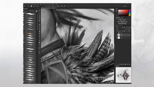 Digital Art Painting - Fantasy Art - How To Paint A Faun - Timelapse смотреть онлайн