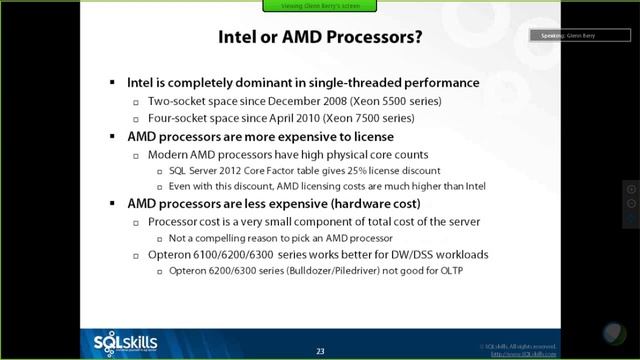 Selecting and Sizing Database Hardware for OLTP Performance with Glenn Berry - Alaska SQL User Grou смотреть онлайн