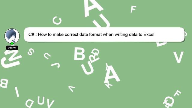 C# : How to make correct date format when writing data to Excel смотреть онлайн