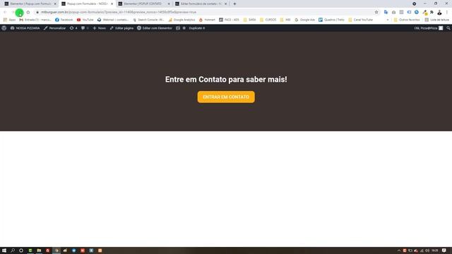 Como criar Pop-Up com Formulário de Contato e abrir Clicando no Botão | Botão com Popup no Elemento смотреть онлайн