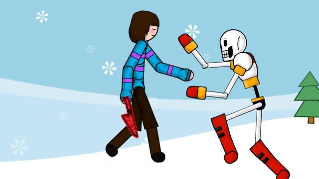 Фриск против Папайруса (Undertale Battel #МултовыеБитвы смотреть онлайн