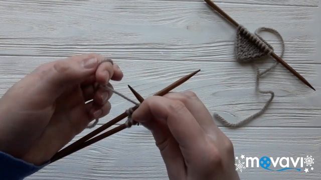 Двойная детская шапочка спицами на возраст 2-3 года (ОГ 48-50см). Экспресс МК. смотреть онлайн