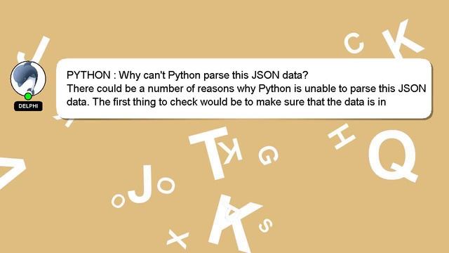 PYTHON : Why can't Python parse this JSON data? смотреть онлайн