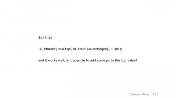jQuery : CSS set div 'top' with jquery from div 'height'