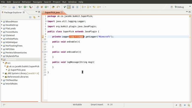 Java Bukkit Plugin Tutorial: Chat Commands - Project Set-up [part 01] смотреть онлайн