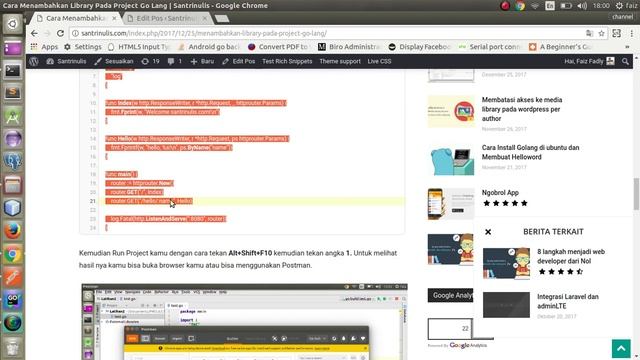 How to add httprouter Library in Golang смотреть онлайн