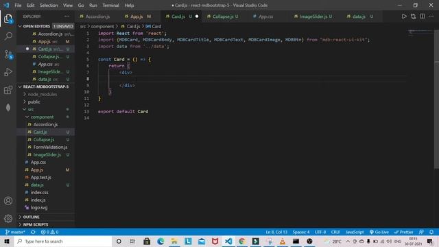 React Material Design Bootstrap 5 - Card - Part 5 смотреть онлайн