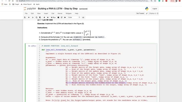 LSTM using numpy explained with Jupyter notebook смотреть онлайн