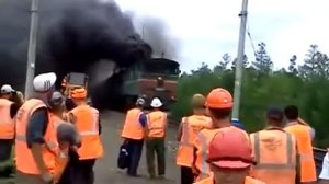 Как двигатель тепловоза пошел в разносс