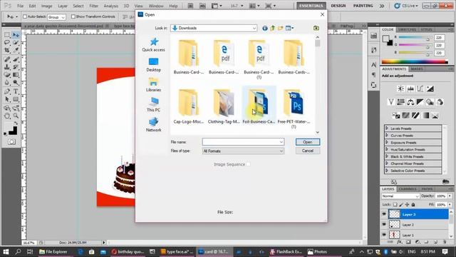 How to design a birthday card in Adobe Photoshop смотреть онлайн