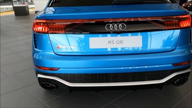 Amazing Malibu Blue Metallic 2023 Audi RSQ8 with MHEV 600PS (Audi exclusive ) смотреть онлайн