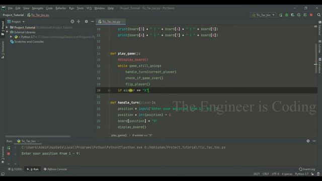 Tic Tac Toc game using Python | Python for beginners in Malayalam | Python Mini Project смотреть онлайн
