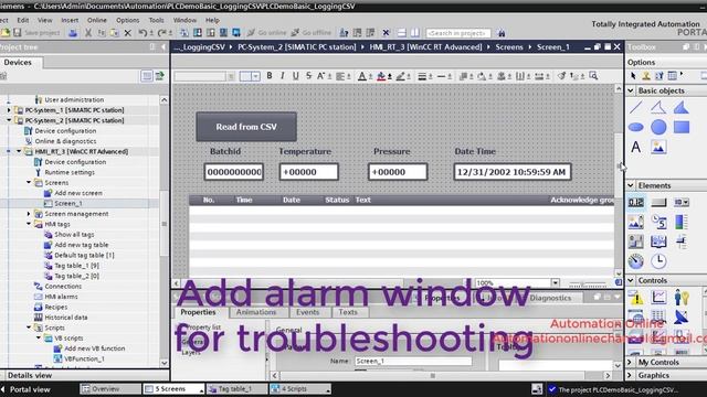 SIEMENS TIA PORTAL Datalogging - How to read and write data in CSV? смотреть онлайн