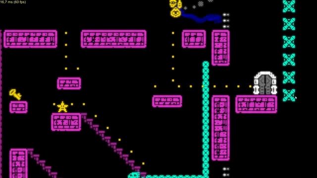 Python level in retro puzzle platform game "Rusty Robot Wants to Cry" смотреть онлайн