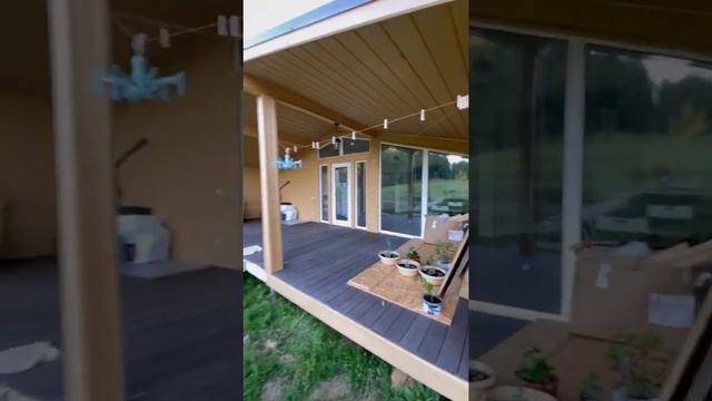 Дом баня 75м2 с панорамным остеклением и вторым светом. смотреть онлайн