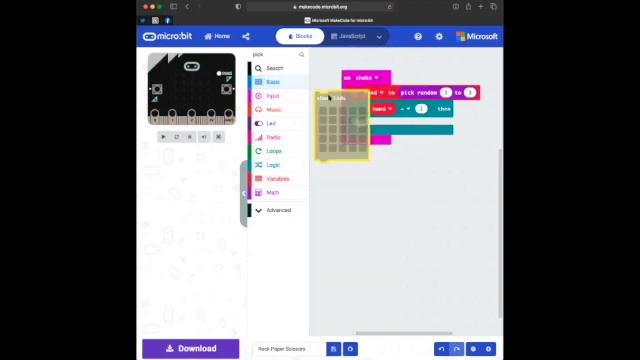 Microbit Rock Paper Scissors Tutorial смотреть онлайн
