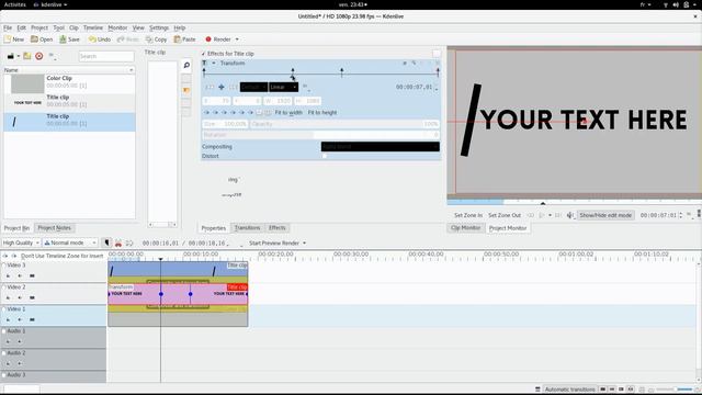 Kdenlive Tutorial (SLOW) - Text Effect #5 [Reveal with a shape] смотреть онлайн