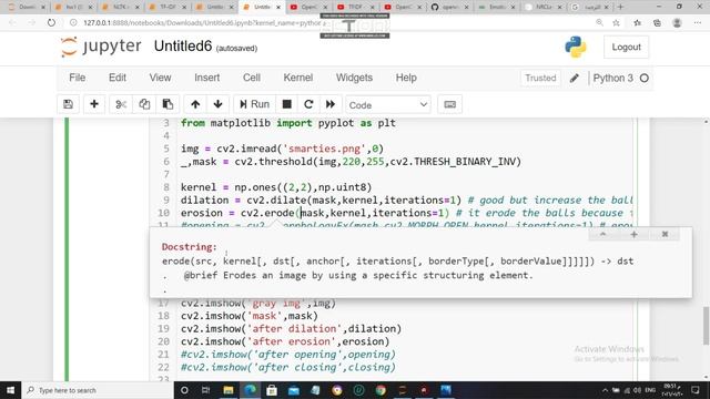 Morphological Transformations in openCV شرح عربي смотреть онлайн