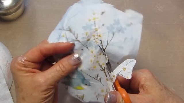 Decoupage Tutorial Winter Birds on Tea Pot Teapot смотреть онлайн