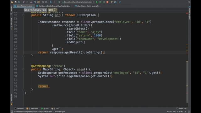 Accessing Standalone Elastic Search from a Spring App using Create, Update and Delete Index Example смотреть онлайн