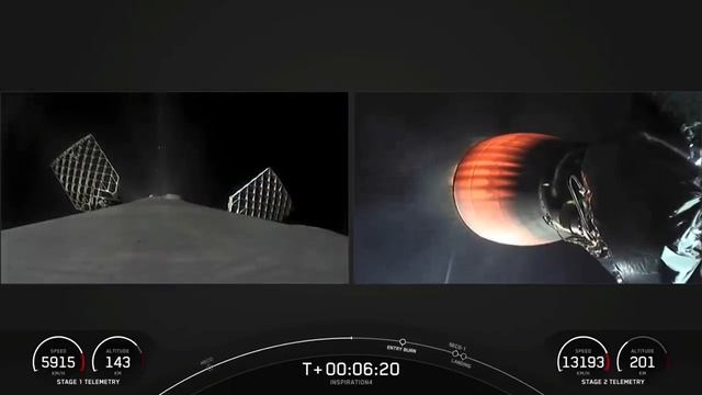 SpaceX launches Inspiration4 crew on historic mission! Nails booster landing смотреть онлайн