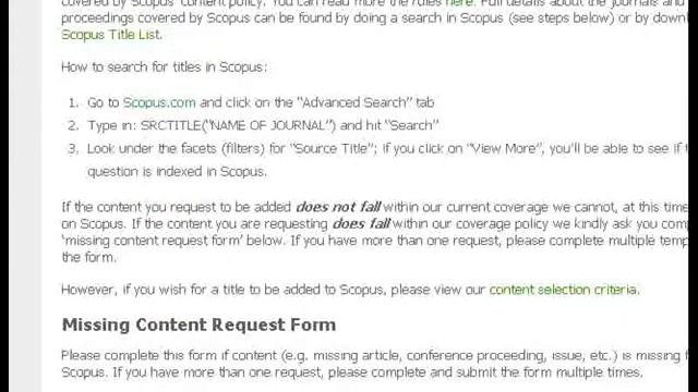Отправка запроса в Scopus (если статья автора не добавлена) смотреть онлайн