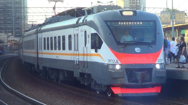 Электропоезд ЭП2Д-0019 "ЦППК", станция Москва Курский вокзал смотреть онлайн