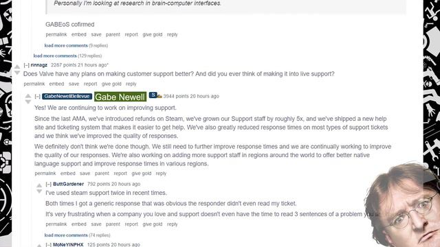 Вопросы Гейбу с Reddit на русском языке смотреть онлайн