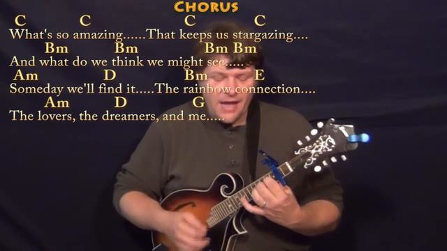 Rainbow Connection (Muppet Movie) Mandolin Cover Lesson with Chords/Lyrics смотреть онлайн