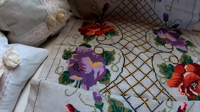 Как раньше вышивали на полотне из льна в деревнях. Вышивка на льне смотреть онлайн