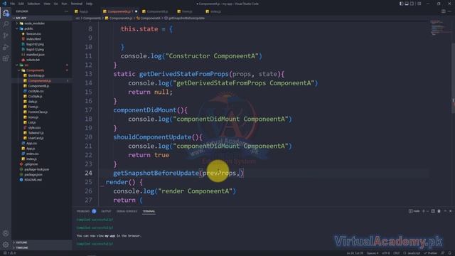Component updating lifecycle methods in React.js | React Complete Course смотреть онлайн
