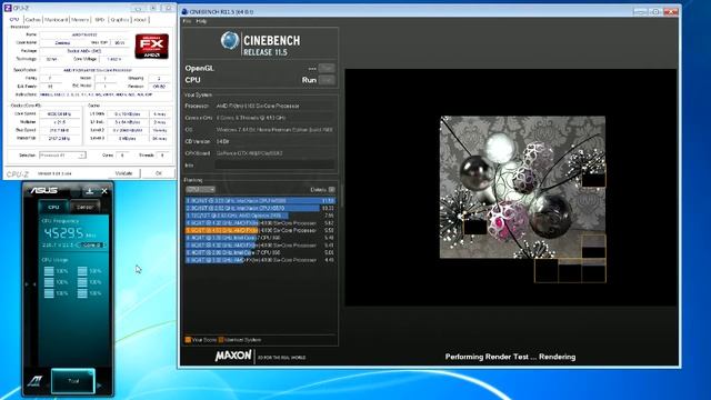AMD FX overclock @ 4.5Ghz смотреть онлайн
