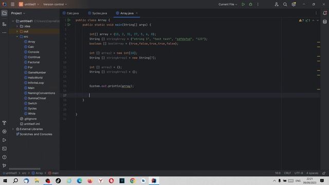 Основы Java. Урок 031. Вывод массивов на консоль. смотреть онлайн