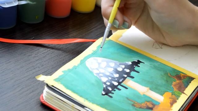 Грибной разворот - mushrooms - Draw with me - Sketchbook смотреть онлайн