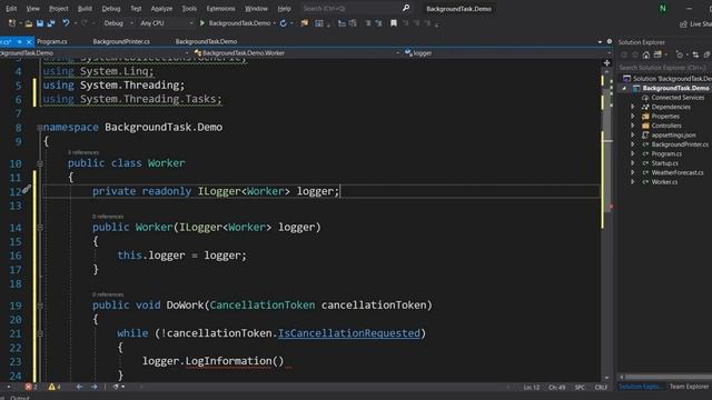 Running Background tasks using IHostedService and BackgroundService (In ASP.NET Core 3.1) смотреть онлайн