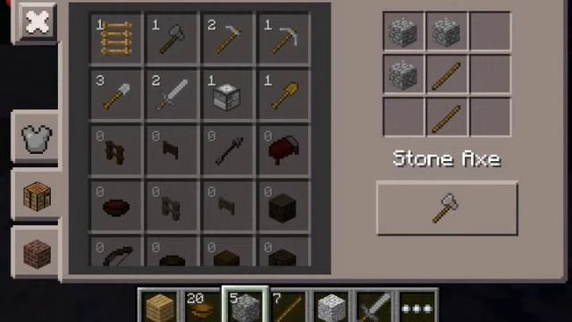 Как с делать каменный топор в Minecrart смотреть онлайн