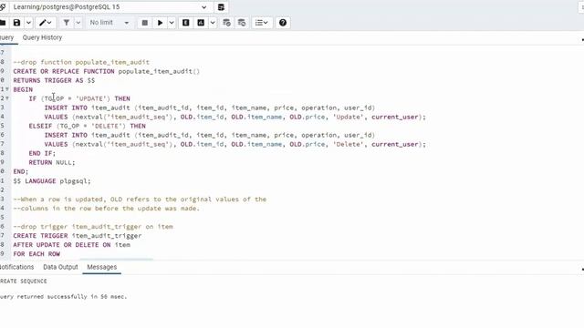 PostgreSQL Triggers: Create a Trigger to respond to a insert, update or delete operation. TG_OP смотреть онлайн